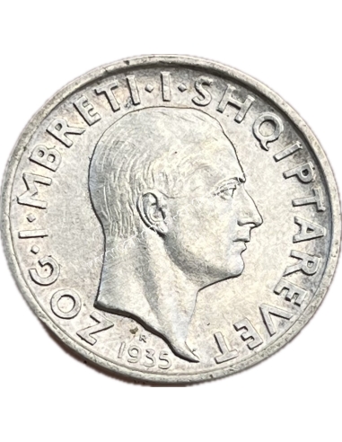 1 Frang 1935 R Zog I Albania AU-UNC