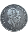 5 Lire 1872 M BN Vittorio Emanuele II Italy