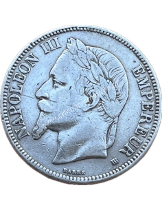 5 Francs 1868 BB Napoleon III Γαλλία