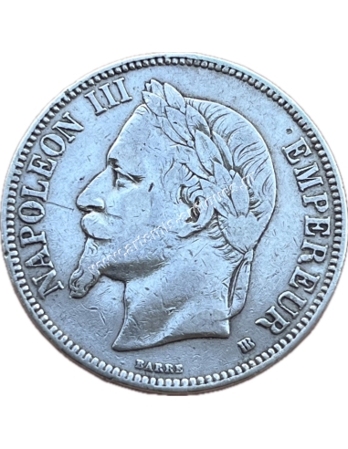 5 Francs 1868 BB Napoleon III France