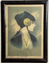Μις Ελλάς - Μις Ευρώπη - 1930 - Δις Αλίκη Διπλαράκου, Χρωμολιθογραφία του Σωτήρη Χρηστίδη