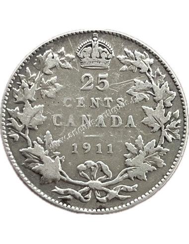 25 Cents 1911 George V Canada