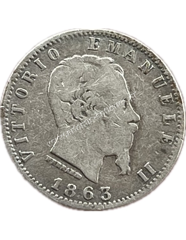 20 Centesimi 1863 M BN Vittorio Emanuele II Italy