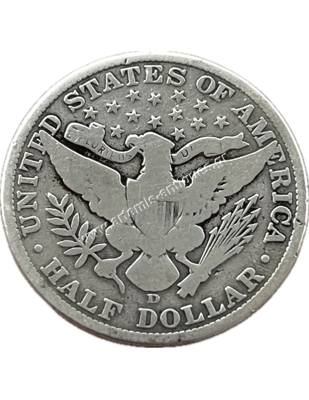 1/2 Dollar 1906 D Barber Half Dollar