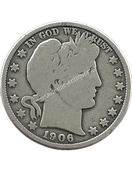 1/2 Dollar 1906 D Barber Half Dollar
