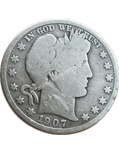 1/2 Dollar 1907 S Barber Half Dollar