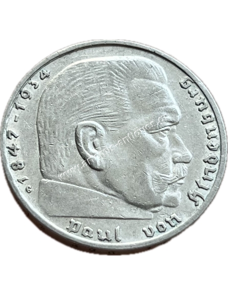 2 Marks 1937 G Paul von Hindenburg Γερμανία