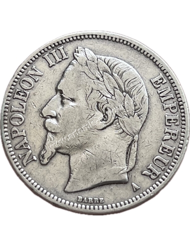 5 Francs 1867 A Napoleon III Γαλλία