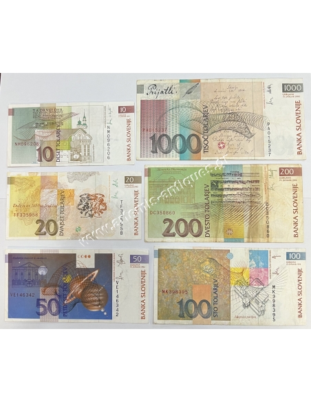 Tolarjev Banknotes 1992 Slovenia