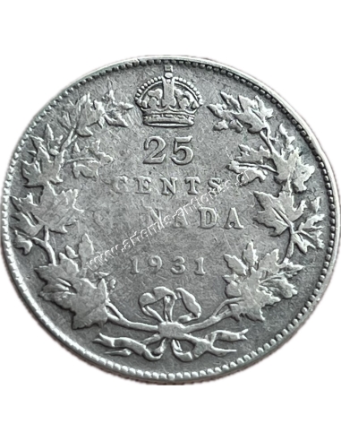 25 Cents 1931 George V Καναδάς