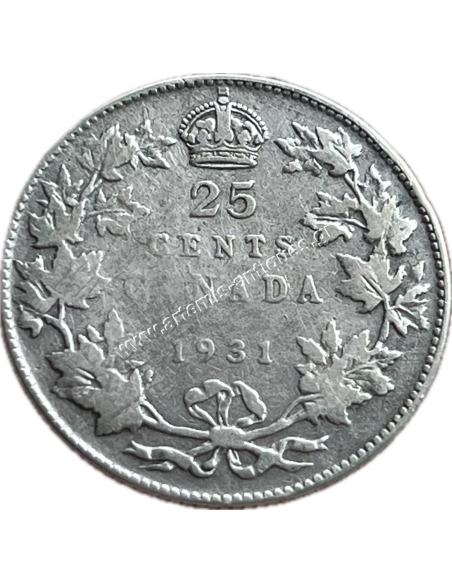 25 Cents 1931 George V Καναδάς