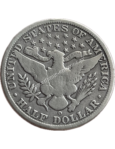 1/2 Dollar 1902 O Barber Half Dollar