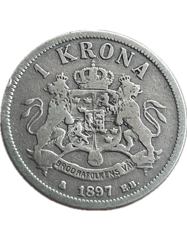1 Krona 1897 Oscar II Sweden