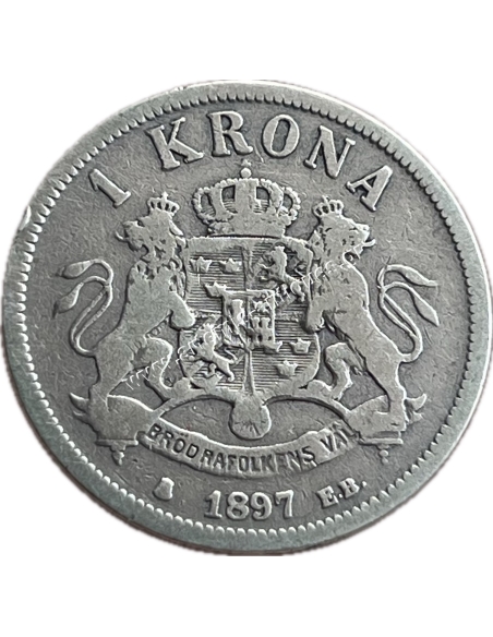 1 Krona 1897 Oscar II Sweden