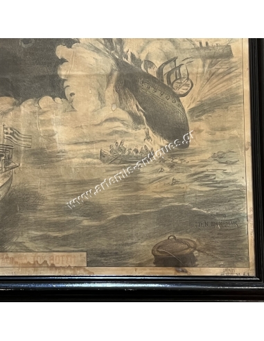 The Andragathema of Votsis,Torpedoing Fetich Boulen, Chromolithography