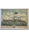 Le Nouveau Vaisseau Cuirassé Héllenique GEORGE AVEROF, Chromolithography