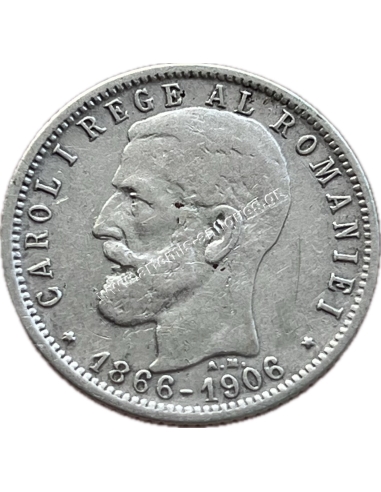 1 Leu 1906 no dot Carol I Ρουμανία
