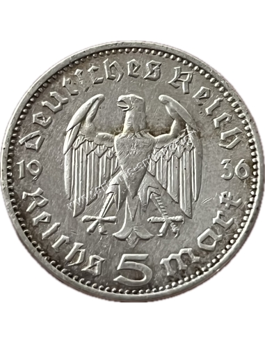 5 Marks 1936 J Paul von Hindenburg Γερμανία