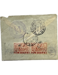 Mailed envelope 1942, Korytsa - Italian Censorship, 11th Armata