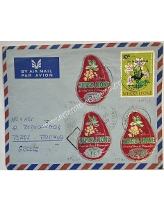 Freetown Sierra Leone - Poros Greece, Mailed Envelope 1965