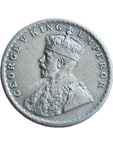 1 Rupee 1917 with dot George V Βρετανική Ινδία