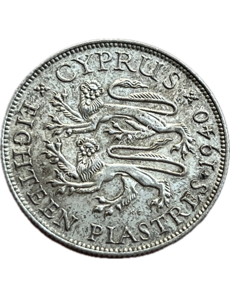 18 Piastres 1940 George VI Κύπρος
