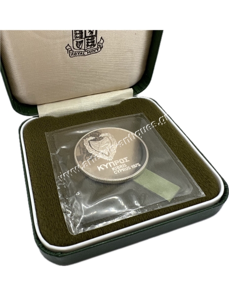 500 Mils 1975 Silver Proof Hercules Coin Cyprus