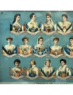 Souveraines de l' Europe, 19th century Chromolithography 2