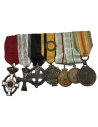 Greek Bar of 7 Medals Balkan Wars and WWI