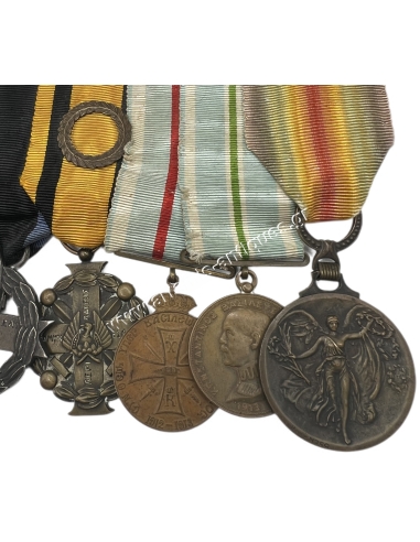 Greek Bar of 7 Medals Balkan Wars and WWI