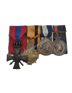 Greek Bar of 4 Medals WW2