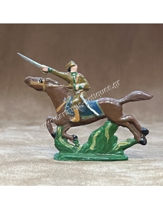 Balkan Wars, Greek Mounted Officer, Semi-Flat, by Folk Artist