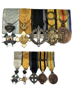 Greek Bars of 5 Medals and 5 Miniature Medals WW1