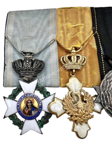 Greek Bars of 5 Medals and 5 Miniature Medals WW1