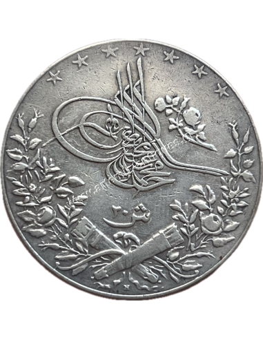 20 Qirsh 1327-6 / 1914 Mehmed V Egypt