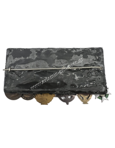 Greek Bar of 6 Miniature Medals Balkan Wars and WWI