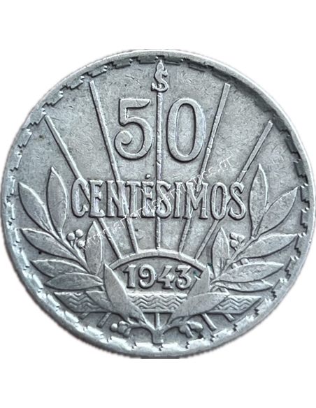 50 Centesimos 1943 Ουρουγουάη