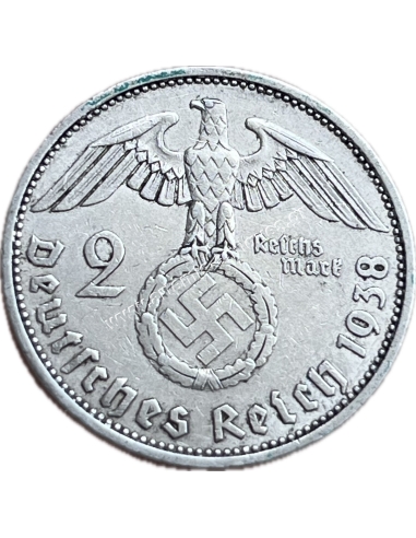 2 Marks 1938 A Paul von Hindenburg Germany