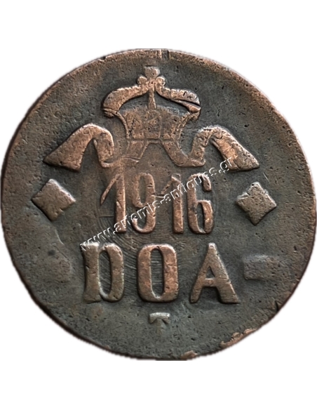 20 Heller 1916 Wilhelm II Tabora Emergency Coinage (Schön 18) German East Africa