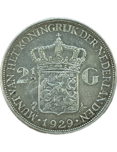 2 1/2 Gulden 1929 Ολλανδία 2