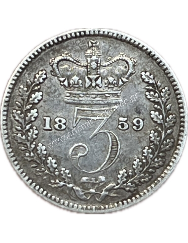 3 Pence 1859 Great Britain