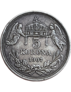 5 Korona 1907 Francis Joseph I Hungary 2