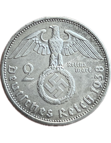 2 Marks 1938 A Paul von Hindenburg Γερμανία