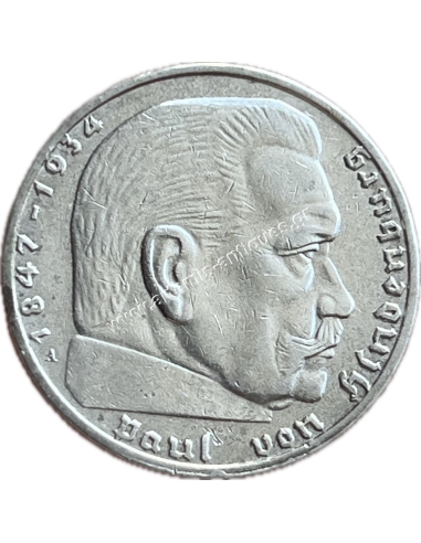 2 Marks 1938 A Paul von Hindenburg Γερμανία