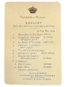 Ναύαρχος David Beatty, Μανώλης Καλομοίρης, 21 Μαΐου 1919, Πρόγραμμα Κονσέρτου Στρατιωτικής Ορχήστρας και Χορωδίας