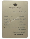 Σπυρίδων Καίσαρης, Πρόγραμμα Μουσικής Βασιλικού Γεύματος 30 Μαρτίου 1918