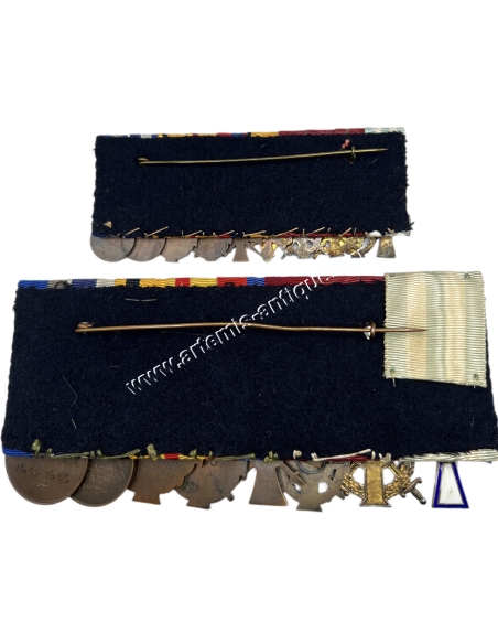 Greek Bar of 8 Medals and Bar of 10 Miniature Medals WW2 Greek Bar of 8 Medals and Bar of 10 Miniature Medals WW2