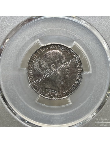 1 Δραχμή 1901 PCGS AU53 Πρίγκηπας Γεώργιος Κρητική Πολιτεία