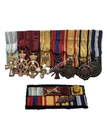 Greek Bar of 8 Miniature Medals World War 2 Greek Bar of 8 Miniature Medals World War 2