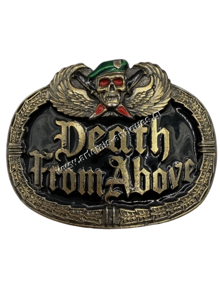 Death From Above enameled buckle USA